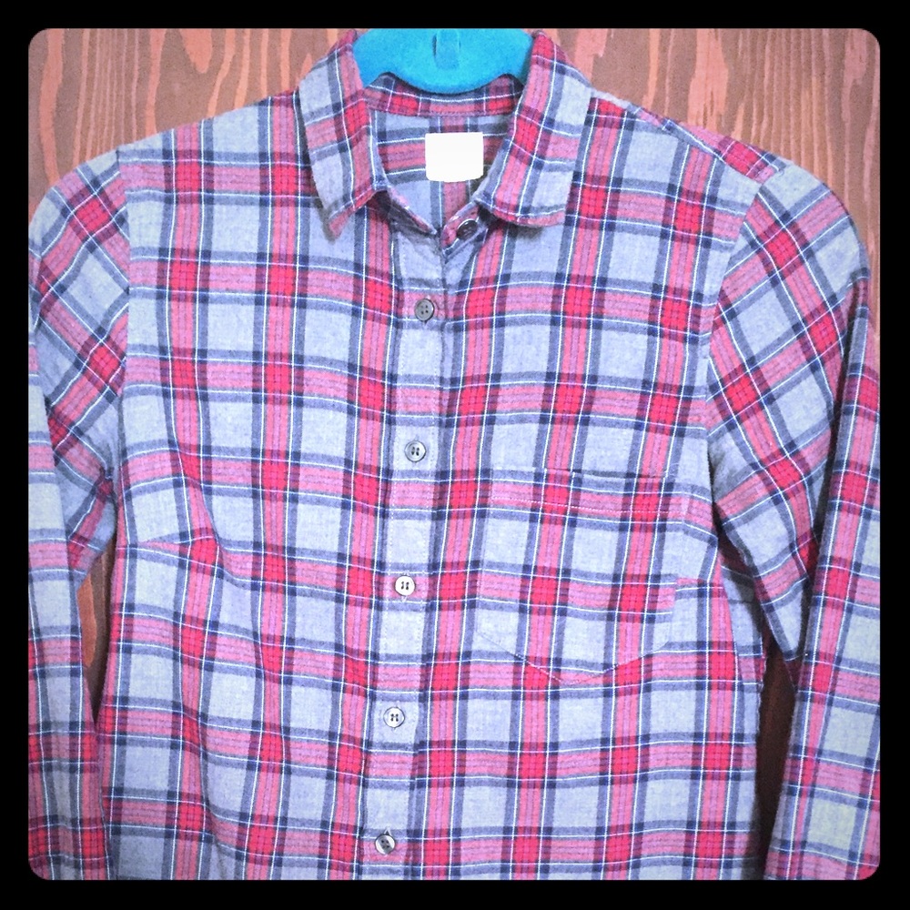 J Crew Factory Fitted Plaid Flannel